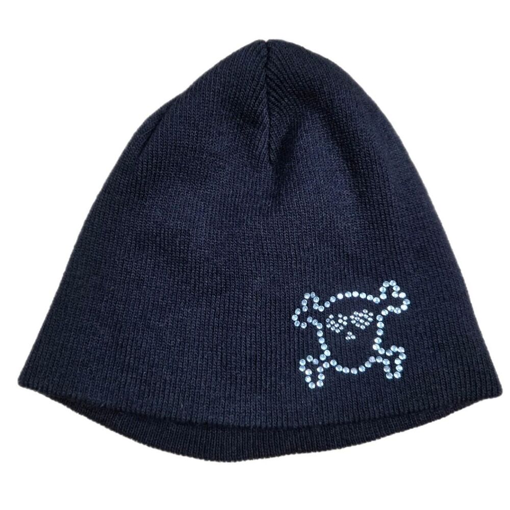 Joe Boxer Bedazzled Skull with Heart Eyes Beanie